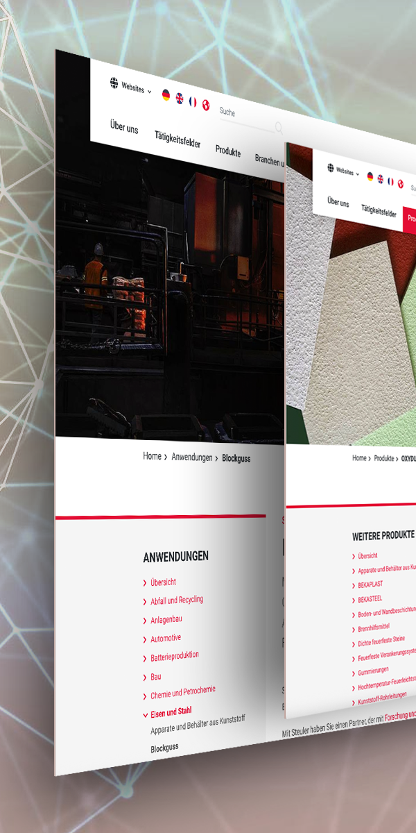 Steuler Website Screenshot Steuler Website Screenshot